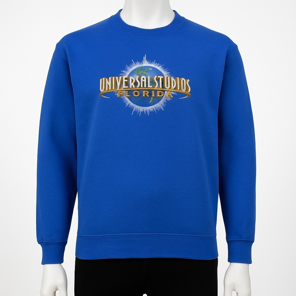 Universal Studios Florida Blue Crewneck Sweatshirt Men's‎ XL Vintage Style Logo